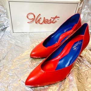 Vintage Nine West w/tags Red 2” pumps W Sz 7.5